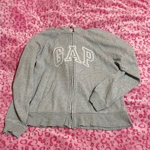 GAP Heather Gray Zip-Up Sweatshirt